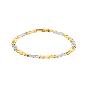 Bracelet carrera satiné or bicolore 750/18 ct 5.0mm - 19cm