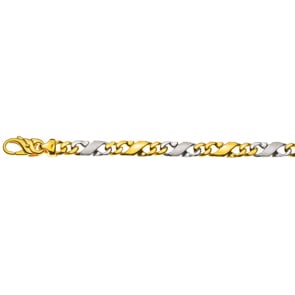 Carrera-Armband satiniert 750/18 K Bicolor 5.0mm - 22cm