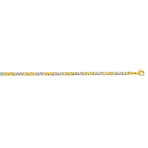 Collier carrera poli or bicolore 750/18 ct 3.5mm