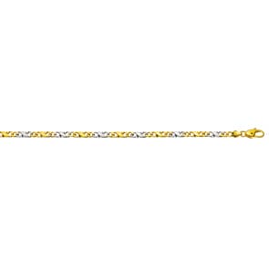 Collier carrera poli or bicolore 750/18 ct 4.0mm