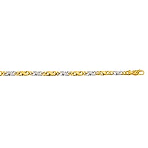 Satined Carrera Chain 750/18 K Two-tone Gold 5.0mm
