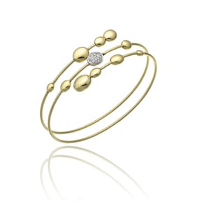 Chimento Armillas Acqua Armreif 750 Gelbgold mit Diamanten 0.12 ct G/vs