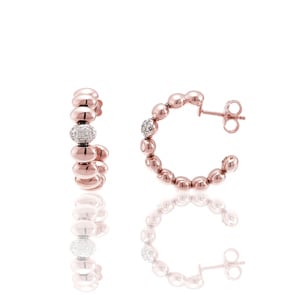 Chimento Armillas Acqua Creolen 750 Roségold mit Diamanten 0.13 ct G/vs