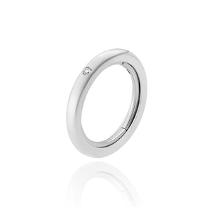 Chimento Forever Stack Me Bague solitaire or gris 750 avec diamant 0.02 ct G/vs