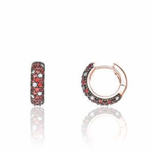 Chimento Forever Star Creolen 750 Roségold mit Saphiren & Diamanten 0.23 ct G/vs