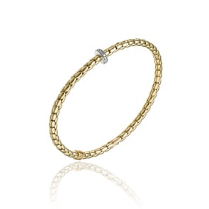 Chimento Stretch Spring Armband 750 Gelbgold mit Diamanten 0.10 ct G/vs