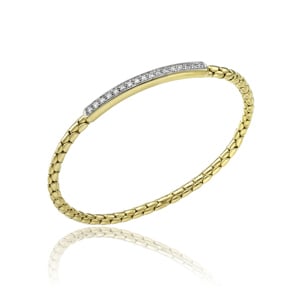 Chimento Stretch Spring Armband 750 Gelbgold mit Diamanten 0.37 ct G/vs
