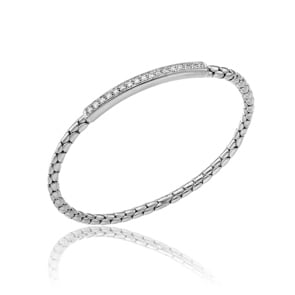 Chimento Stretch Spring Armband 750 Weissgold mit Diamanten 0.37 ct G/vs