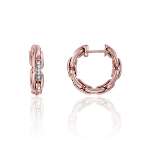 Chimento X-Tend Créoles or rosé 750 avec diamants 0.10 ct G/vs