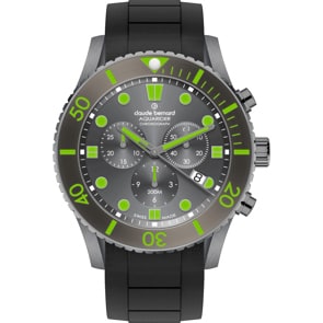 Claude Bernard Aquarider Chronograph Grau / Grün