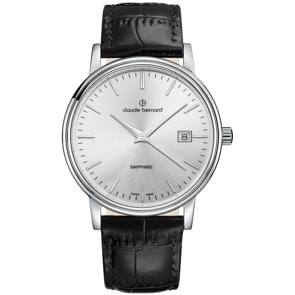 Claude Bernard Classic 39 Silbrig / Schwarz