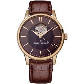 Claude Bernard Classic Automatic Open Heart Marron