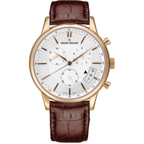 Claude Bernard Classic Chronograph Rosé / Braun