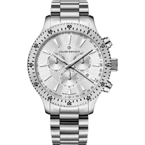 Claude Bernard Classic Chronograph Silbrig