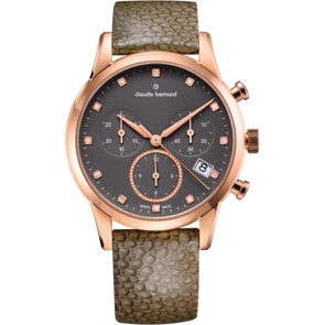 Claude Bernard Jolie Classique Chronograph Rosé / Grau