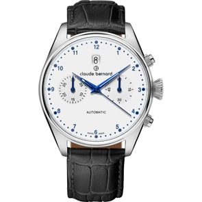 Claude Bernard Proud Heritage Automatic Chronograph Schwarz / Weiss