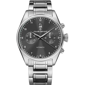 Claude Bernard Proud Heritage Automatic Chronograph Silver / Grey