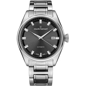 Claude Bernard Proud Heritage Automatic Date Argenté / Gris