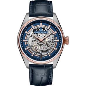 Claude Bernard Proud Heritage Automatic Skeleton Two-tone / Blue