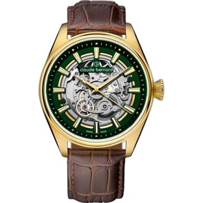 Claude Bernard Proud Heritage Automatic Skeleton Doré / Vert