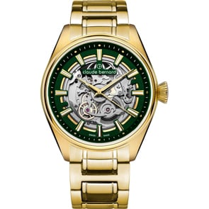 Claude Bernard Proud Heritage Automatic Skeleton Gold / Green