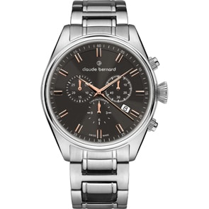 Claude Bernard Proud Heritage Chronograph Grau / Silbrig