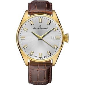 Claude Bernard Proud Heritage Date Silver / Gold