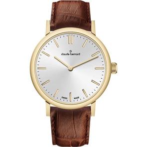 Claude Bernard Slim Line 32 Goldig / Braun