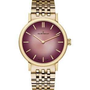 Claude Bernard Slim Line 32 Doré / Brugundy