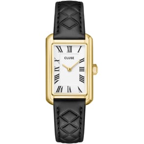 Cluse Belisenna Leder Schwarz / Goldig & Weiss