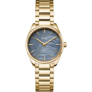 Cluse Féroce Mini Blue Pearl / Gold