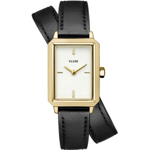 Cluse Fluette Double Leather Black / Gold Colour