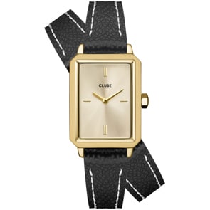Cluse Fluette Double Leather Black / Gold Colour