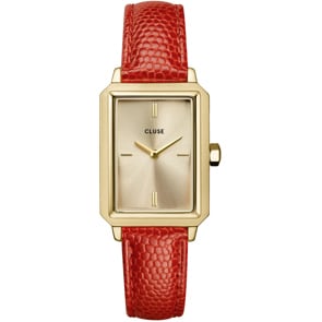 Cluse Fluette Leather Coral Lizard