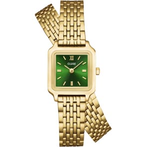 Cluse Gracieuse Mini Watch Double Steel Grün / Gold