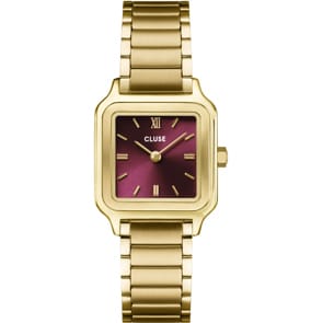 Cluse Gracieuse Petite Double Steel Dark Cherry / Gold Colour
