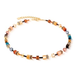 Coeur de Lion GeoCUBE® Iconic Halskette Earth Mirage Gold