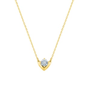 Collier 375/9 K Gelbgold mit Aquamarin
