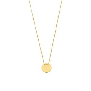 Collier 375/9 K Gelbgold mit Gravuranhänger