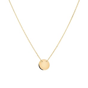 Collier 375/9 K Gelbgold mit Gravuranhänger