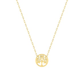 Collier 375/9 K Gelbgold mit Lebensbaum