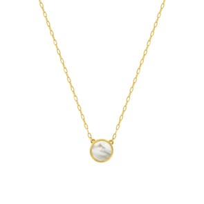 Collier 375/9 K Gelbgold mit Perlmutt