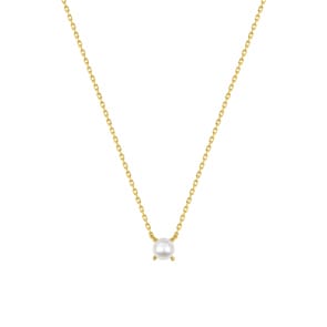 Collier 375/9 K Gelbgold mit Süsswasserzuchtperle 4.0mm