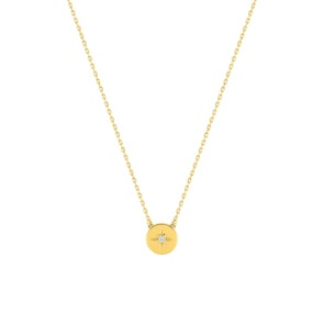 Collier 375/9 K Gelbgold mit Zirkonia