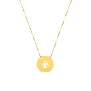 Collier 375/9 K Gelbgold Schutzengel