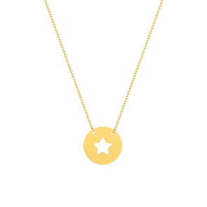 Collier 375/9 K Gelbgold Stern