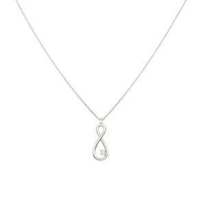 Collier 375/9 K Weissgold Infinity mit Zirkonia