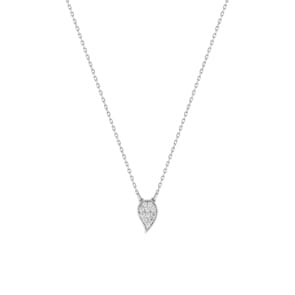 Collier 375/9 K Weissgold mit Zirkonia
