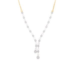 Collier 750/18 K Gelb-/ Weissgold mit Zirkonia
