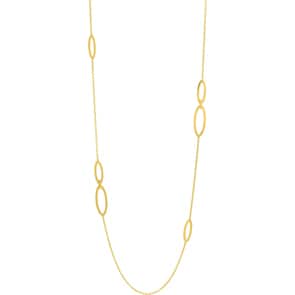 Collier 750/18 K Gelbgold 70cm, oval